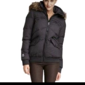 Soia and Kyo Winter Coat. Down & Feather Puffer Coat, Brown Olive,